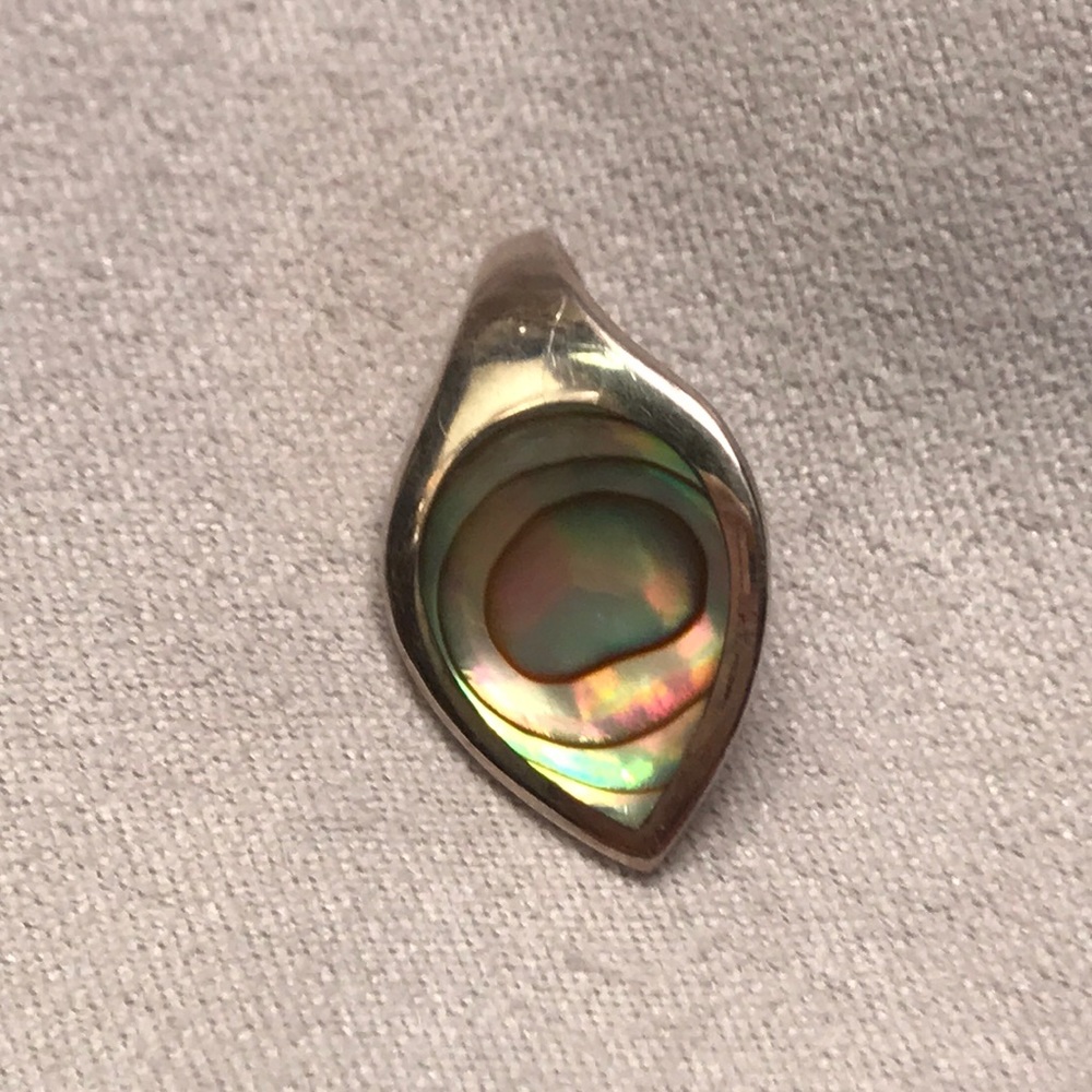 Abalone‎ Mother of Pearl and silver pendant